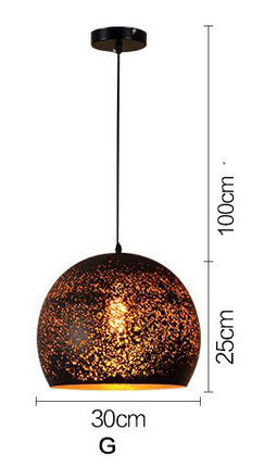 Simple Retro Wrought Iron Chandeliers Cafe Bar Single Head Lighting Bar