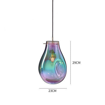 Colored Glass Chandelier In The Model Room