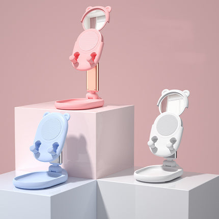 Compatible with Apple, Bunny Bear Style Phone Holder Tablet Stand For Iphone Ipad Tablet Adjustable Desk Phone Stand Desktop Holder For Xiaomi Tablet
