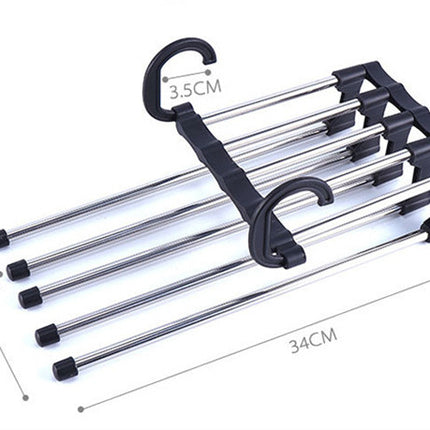 Household Multifunctional Stainless Steel Hanger, Two Hanging Pants Rack