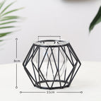 Geometric hexagon black