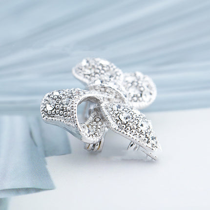 Alloy Christmas Brooch With Leaf Garland