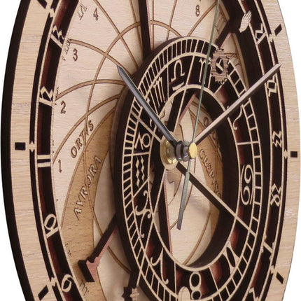 Prague Wooden Astronomical Clock Creative Living Room Wall Wall Clock Quartz Clock