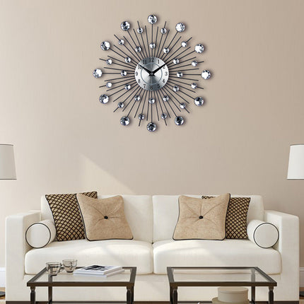 Mute Wall Clock Creative Living Room Decoration Big Clock Simple Round Wall Clock Art Electronic Clock Wall Watch