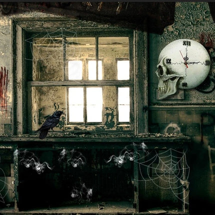 Crypt Skull Wall Clock Halloween Horror Clock
