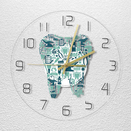 Pattern Wall Clock Dental Dental Care Decorative Wall Clock