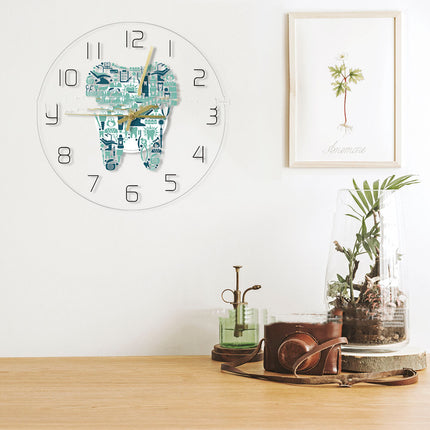 Pattern Wall Clock Dental Dental Care Decorative Wall Clock