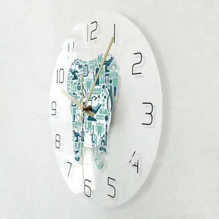 Pattern Wall Clock Dental Dental Care Decorative Wall Clock