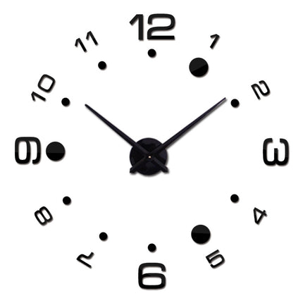 Creative Diy Wall Clock Personality Art 3D Mirror European Style Wall Clock Silent Clock