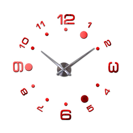 Creative Diy Wall Clock Personality Art 3D Mirror European Style Wall Clock Silent Clock
