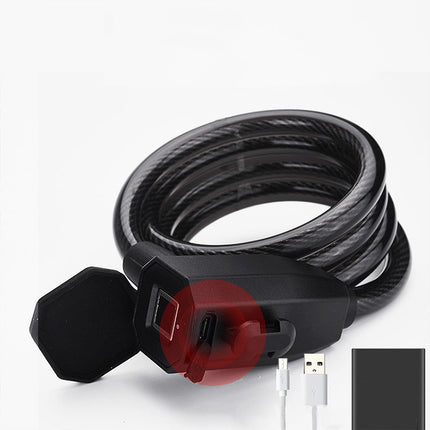 Mountain Bike Stainless Steel Fingerprint Lock, Anti-theft, Waterproof, Integrated Fingerprint Lock