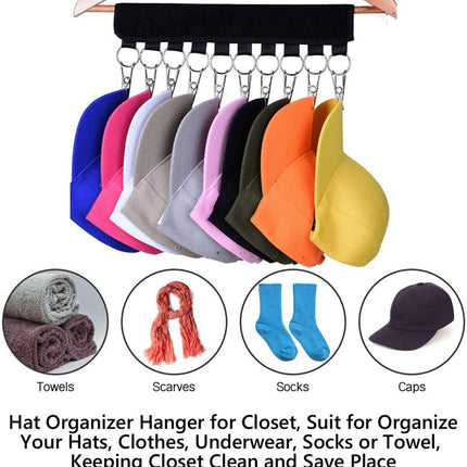 Portable Cloth Hanger For Hat, Easy To Use Velcro Self-adhesive Hanger