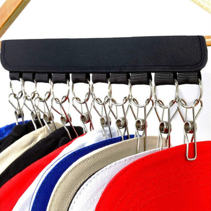 Portable Cloth Hanger For Hat, Easy To Use Velcro Self-adhesive Hanger