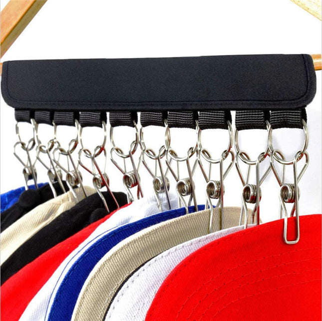 Portable Cloth Hanger For Hat, Easy To Use Velcro Self-adhesive Hanger