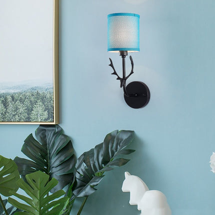 Modern Bedroom Bedside Aisle Wall Lamp Wrought Iron Antlers Living Room Hotel Lamps