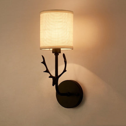 Modern Bedroom Bedside Aisle Wall Lamp Wrought Iron Antlers Living Room Hotel Lamps