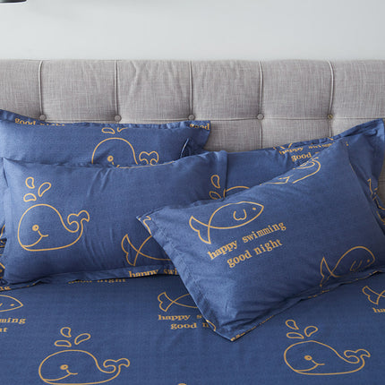 Brushed Printed Cartoon Single With Duvet Cover Bedding