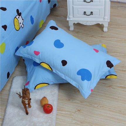 Brushed Printed Cartoon Single With Duvet Cover Bedding