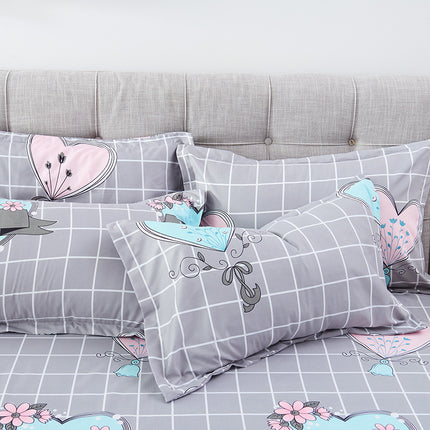 Brushed Printed Cartoon Single With Duvet Cover Bedding