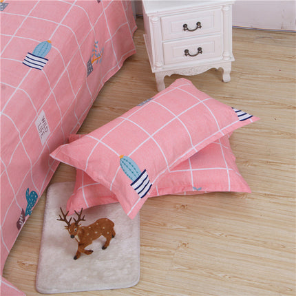 Brushed Printed Cartoon Single With Duvet Cover Bedding