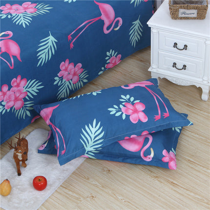 Brushed Printed Cartoon Single With Duvet Cover Bedding