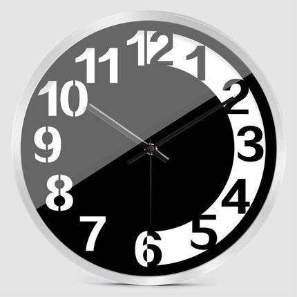 European Style English Digital Wall Clock Mute Personality Stylish Wall Clock