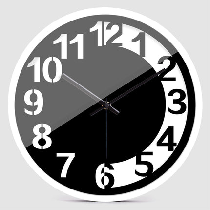 European Style English Digital Wall Clock Mute Personality Stylish Wall Clock