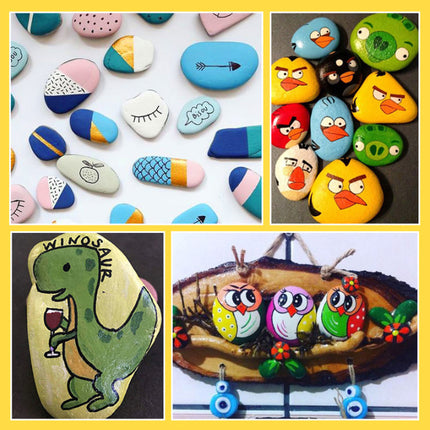 Childhood Stone Painting Art Set Children's Diy Creative Painted Baby Handmade Creative Painting Educational Toys