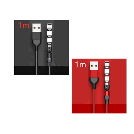 Magnetic Data Cable 540 Degree 180 Degree Rotating Charging Cable Blind Suction Three-in-one Bent Magnetic Cable