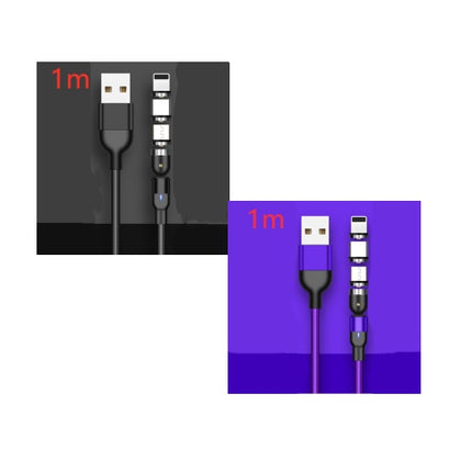 Magnetic Data Cable 540 Degree 180 Degree Rotating Charging Cable Blind Suction Three-in-one Bent Magnetic Cable