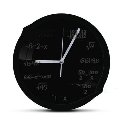 LED Luminous Wall Clock Black Wall Clock Math Formula Arithmetic Scale Home Decoration Clock Wall Clock Cross-border Customization