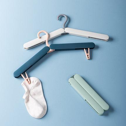 Folding Hanger Hook With Clip Travel Portable Drying Hanger Socks Underwear Drying Clip