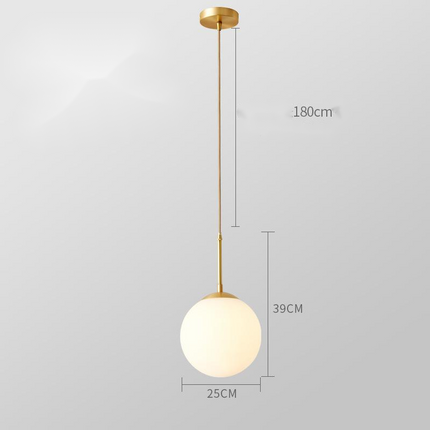 Bedroom Bedside Glass Single Head Small Chandelier