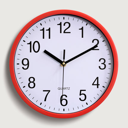 10 Inch 25CM Plastic Wall Clock Quartz Clock Bedroom Living Room Wall Clock