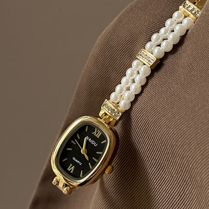 Women's Oval Disk Simple Fashion Pearl Watch