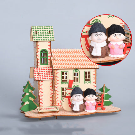 Wooden three-dimensional puzzle