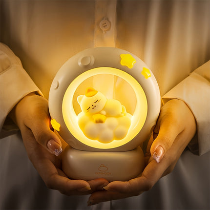 1pc Sleeping Cat Night Light, USB Rechargeable Companion Sleeping Lamp,