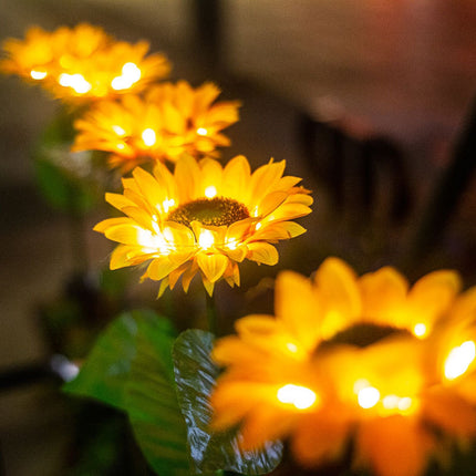 LED Solar Sunflower Floor Lamp Garden Decoration