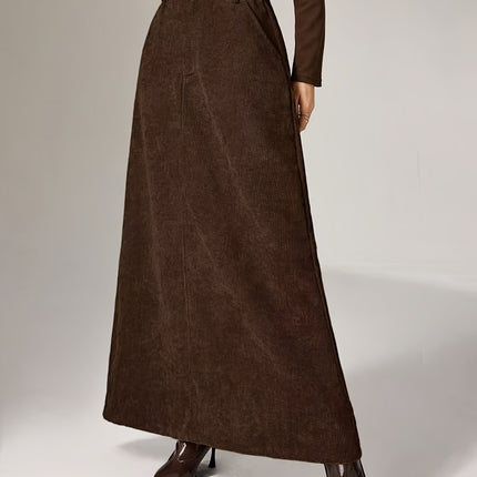 Plus Size, Plus Size Women's Autumn/Winter Corduroy A-Line Skirt