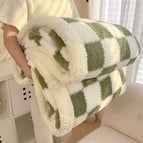 Green And White Plaid / Throw/50*60in