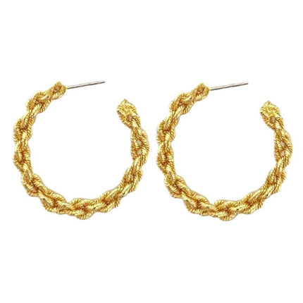 Women's Vintage Metal Twist Stud Earrings