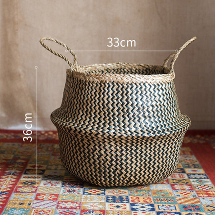 Straw storage basket, storage basket can be folded