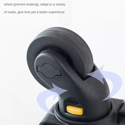 Double Compartment Detachable Travel Carrier for 2 Cats & Puppies - Spacious Pet Trolley with Ventilated Mesh & Removable Lining, Durable Wheels & Ergonomic Handle for Airplane Travel, Vet Visits, Road Trips