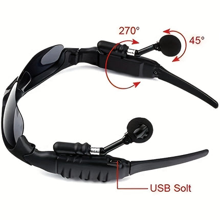Wireless Smart Glasses, Cell Phone Sun Glasses, Smart Wireless Headphones 5.0