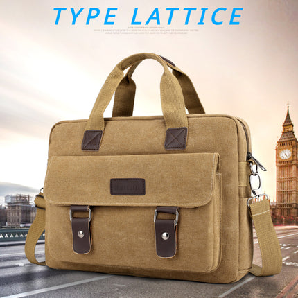 A New 13.8-Inch Canvas Shoulder Bag for Men, Suitable for Both Casual And Business Use,