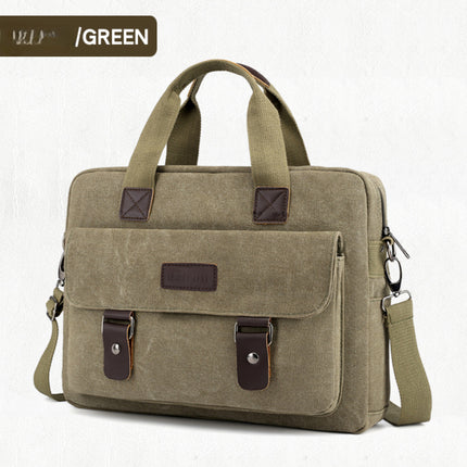 A New 13.8-Inch Canvas Shoulder Bag for Men, Suitable for Both Casual And Business Use,
