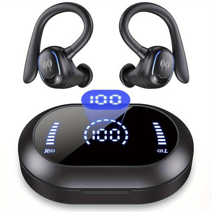 Wireless Earhook True Wireless Stereo Earbud Headphones with Waterproof Sport Design,