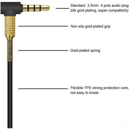 Headphones Cable For Marshall Majior II Monitor MID Earphones Replacement Spring Cable,