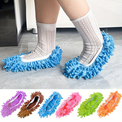2PCS Removable And Washable Slipper Covers, Household Floor Cleaning Shoe Covers, Sweeping Mop Covers