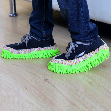 2PCS Removable And Washable Slipper Covers, Household Floor Cleaning Shoe Covers, Sweeping Mop Covers